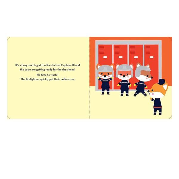 A Day with the Firefighters - Book and Wooden Toy