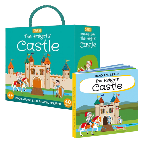 Şövalyeler Kalesi -İkisi Bir Arada Puzzle ve Kitap