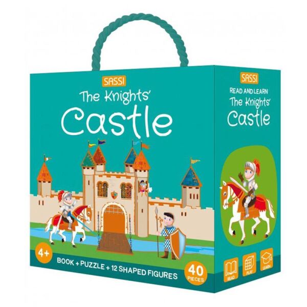 Şövalyeler Kalesi -İkisi Bir Arada Puzzle ve Kitap